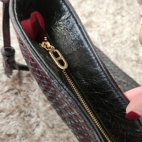 Dee Ocleppo 100% Leather Weaved Black Tote Bag Made in Italy - Picture 8 of 14